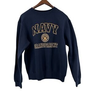 Navy Grandparent Crewneck Sweatshirt Military‎ USA Navy Blue Soffe M